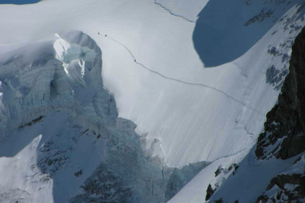 Ryan Soderberg Climbing the Rateau Glaciar