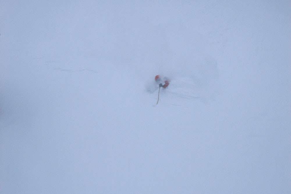 Ryan Soderberg skiing deep powder