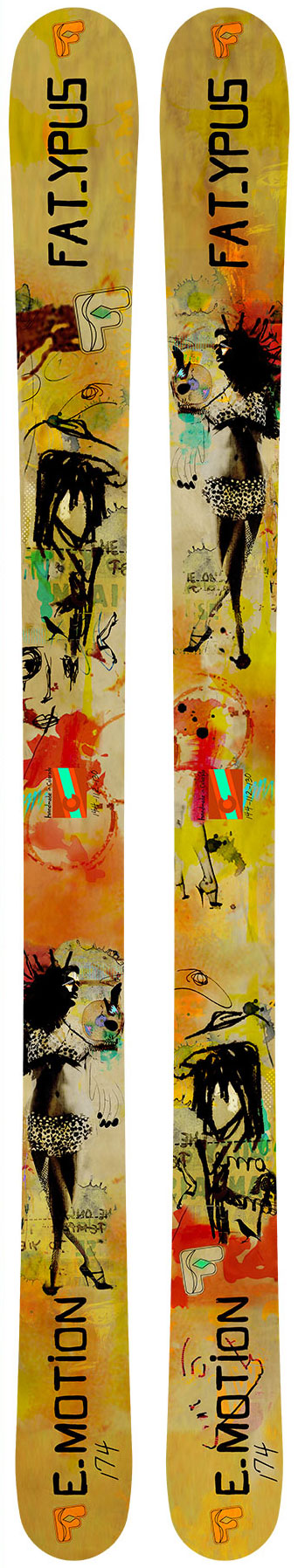 スキー 188 FAT-YPUS Mach 5 139 Marker Jester 16 Fat-ypus Ski Graphic Gallery - Fat-ypus Handmade Skis